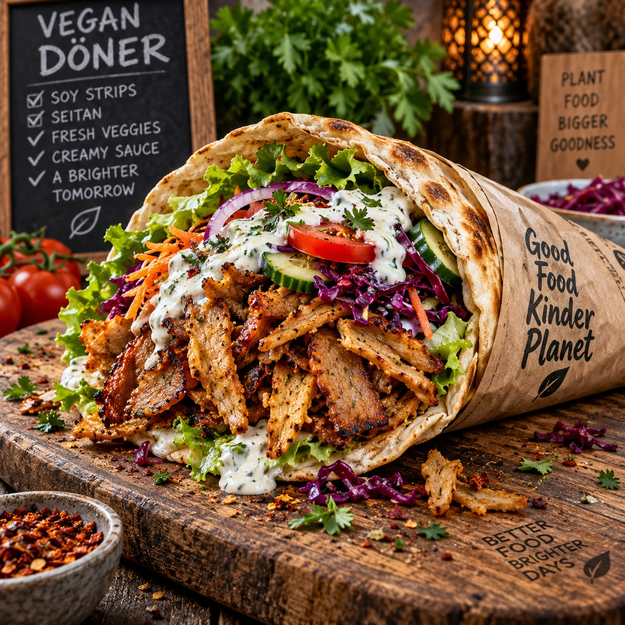 Sojageschnetzeltes vs. Seitan: Welcher Fleischersatz eignet sich am besten für Döner?